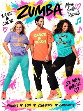 Zumba Wear T Shirts  Dance In Color Graphic  One size Fits all